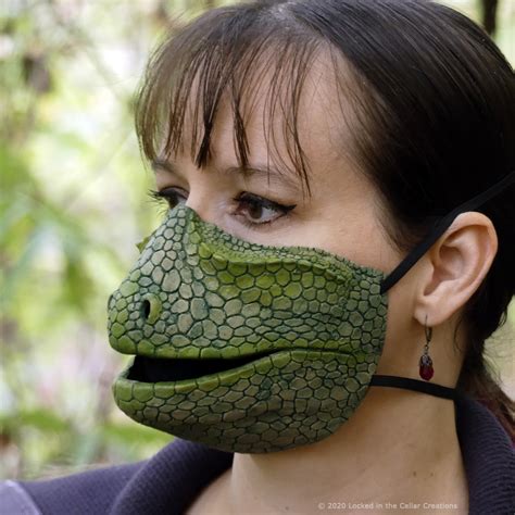 Deluxe Reptile Face Mask Locked In The Cellar Creations