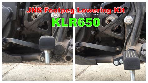 Shop with afterpay on eligible items. KLR 650 JNS footpeg lowering kit review - YouTube