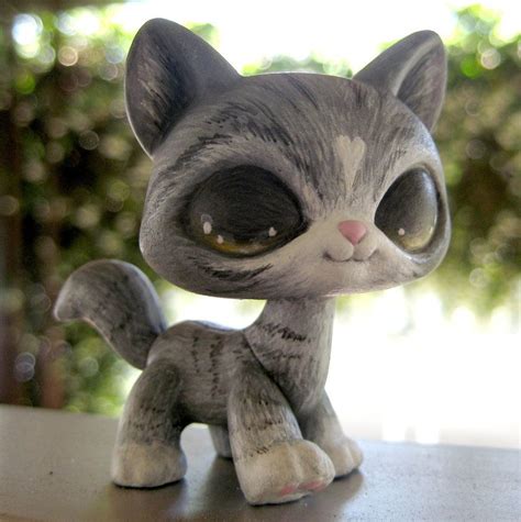 Sold Grey Striped Cat Ooak Lps Custom By Theleyline Hand Painted