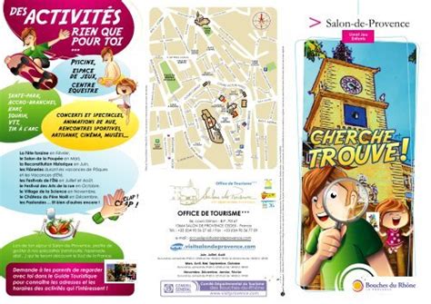 Le Livret Jeu Pour Les Enfants Office De Tourisme Salon De Provence