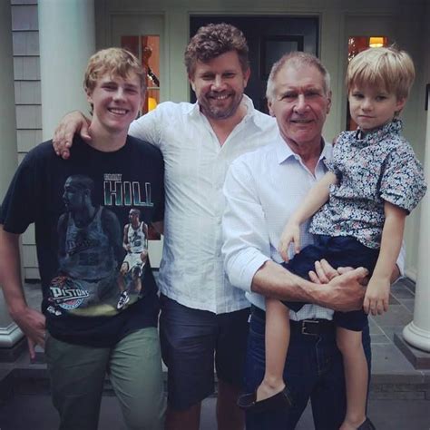 Harrison Ford Enjoying Fathers Day Recently With His Son Ben And Two