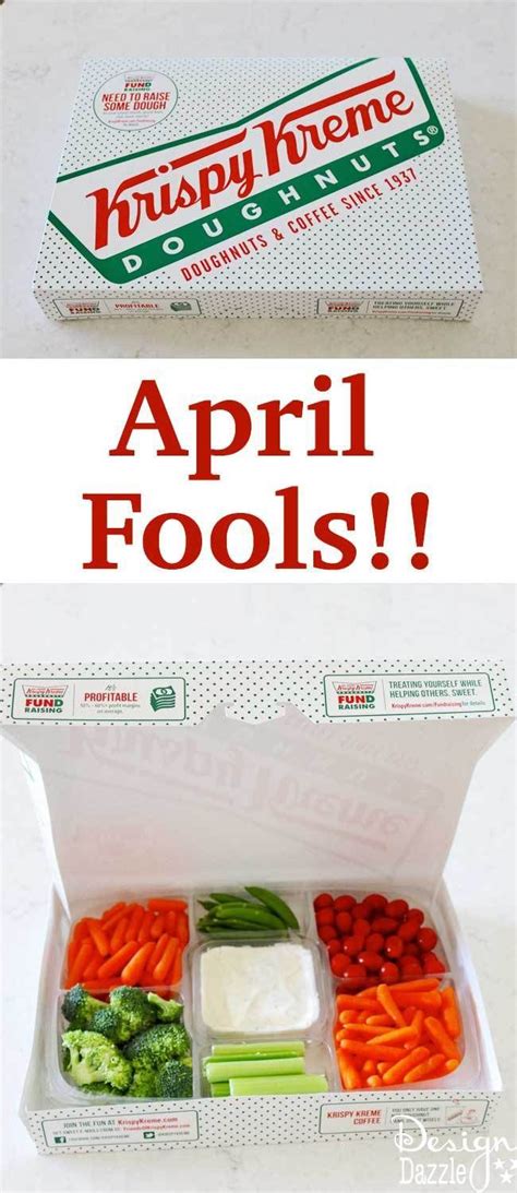 Donut Box Turned Veggie Tray For April Fools Design Dazzle April Fools
