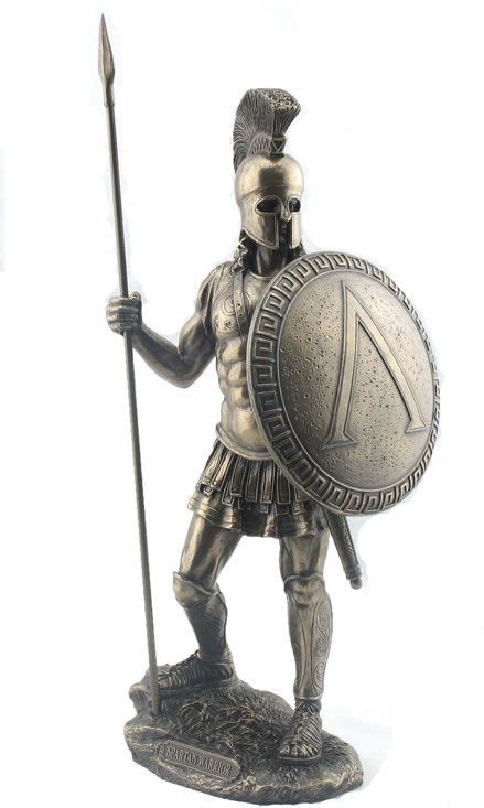 Spartan Warrior With Spear And Shield Sculpture Greek And Roman
