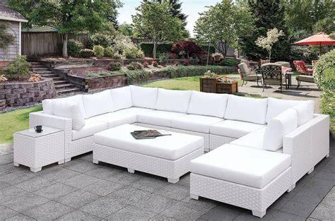 Somani White Outdoor U Sectional Set Configuration 1 By Furniture Of
