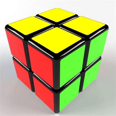3d High Quality 2x2 Rubiks Cube Model Rubiks Cube Cube High Quality
