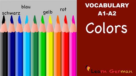 Learn German Vocabulary Colors Colours In German Farben Youtube