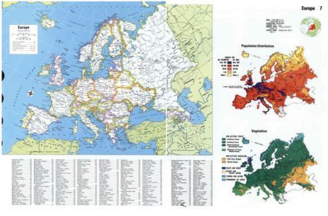 Large Detailed Political Map Of Europe With Capitols And Major Cities