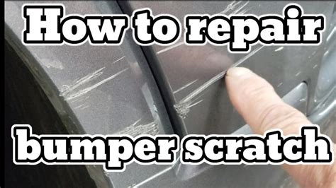 How To Repair A Scratch In A Plastic Bumperdiy Auto Body Garage