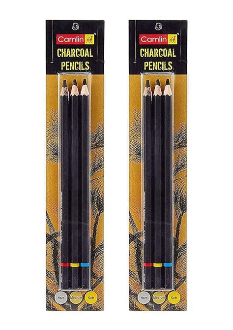 Ssg Camlin Kokuyo Mediumsofthard Charcoal Pencils Set Of 2 Pack