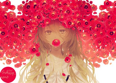 Flower Girl Render By Vickitty Meow In 2022 Anime Flower Anime Art