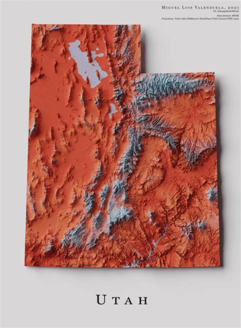 Utah Topography Map Wondering Maps
