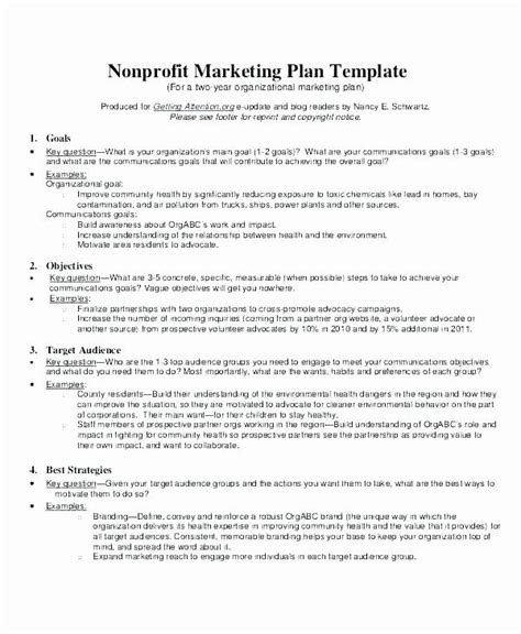 Example Of Business Plan For Nonprofit Organization