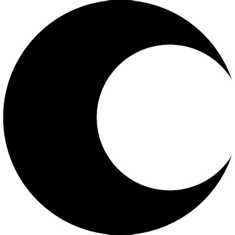 Moon Shape Of Crescent Phase Free Weather Icons