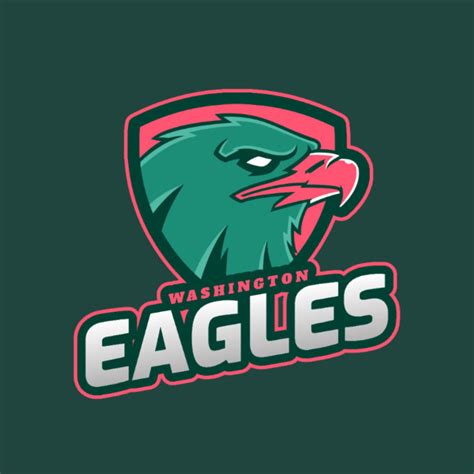 Placeit Sports Team Logo Maker Featuring A Fierce Eagle Graphic