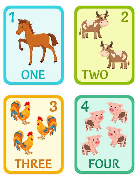 Farm Animal Flash Cards Printable Printable World Holiday