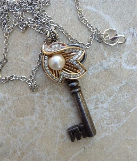 Audrey Vintage Skeleton Key Necklace Islandgirlz Designs