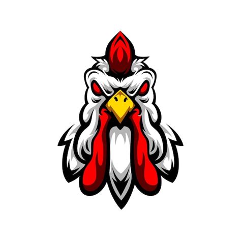 Premium Vector Chicken Rooster Head Vector Mascot Logo