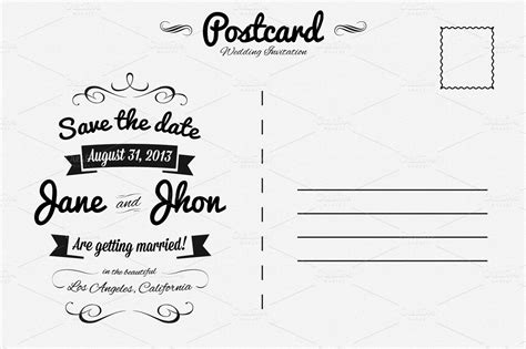 elegant wedding invitation postcard invitation templates