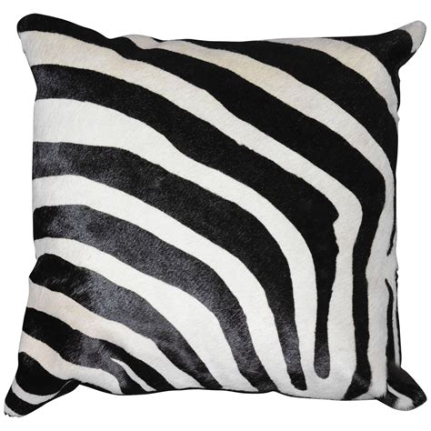 Zebra Cushion In Cowhide Zebra Pillows Pillows Zebra