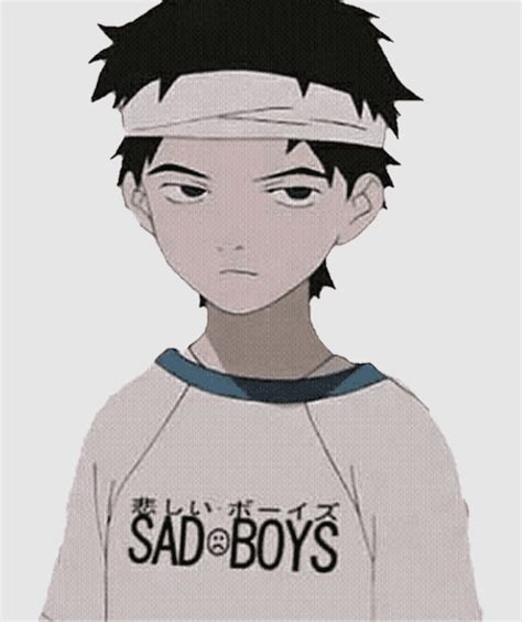 Anime Emoji Boy Anime Tumblr Sad Boy Yung Lean Flcl Vaporwave