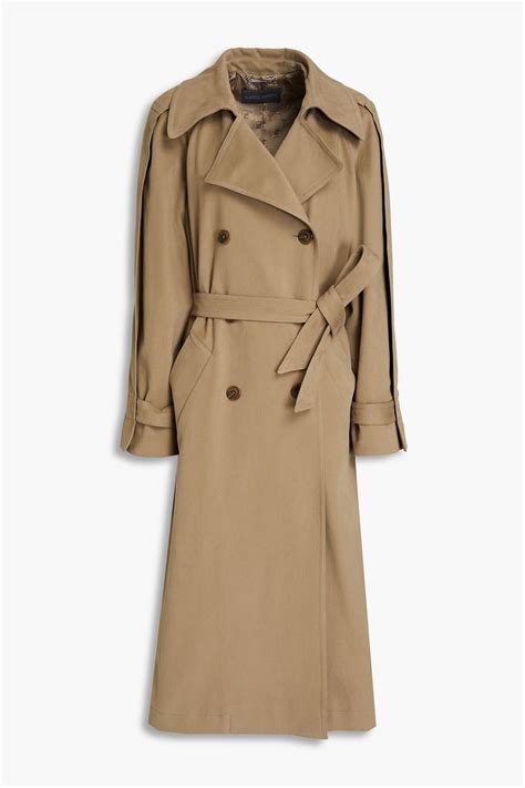 Alberta Ferretti Belted Cotton Blend Twill Trench Coat The Outnet