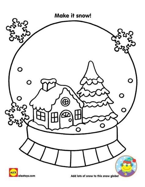 Snow globe coloring pages 25. Χιονόμπαλες | Christmas coloring pages, Christmas drawing ...