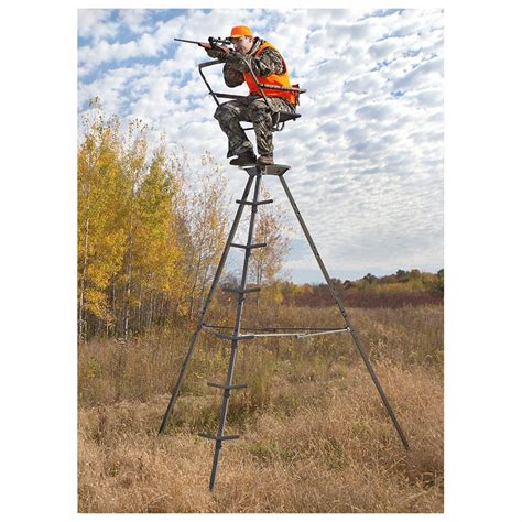 Tripod Deer Stand Hunting 12 Foot Portable Lightweight 1 Man Tower