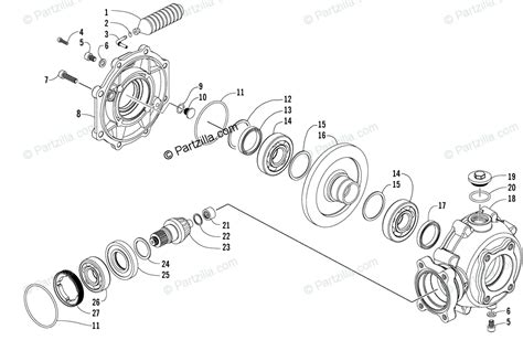 Illustrated parts diagrams by manufacturer. Arctic Cat ATV 2007 OEM Parts Diagram for FINAL DRIVE ...