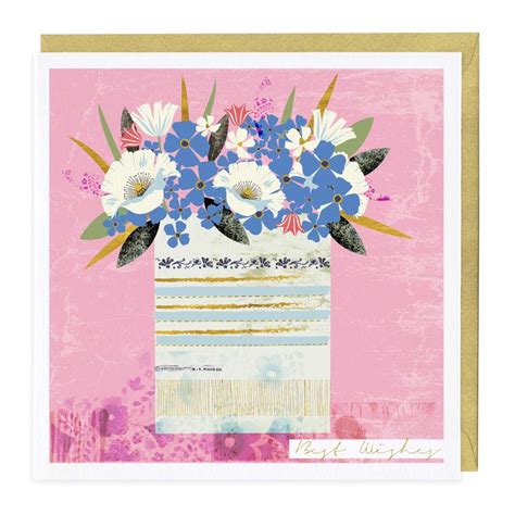 Whistlefish Colourful Flowers Best Wishes Card A B Snell And Son