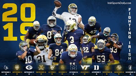 Game schedules and event capacity levels are still being determined for this upcoming season. Wallpaper | 2019 Notre Dame Football Schedule | Irish ...
