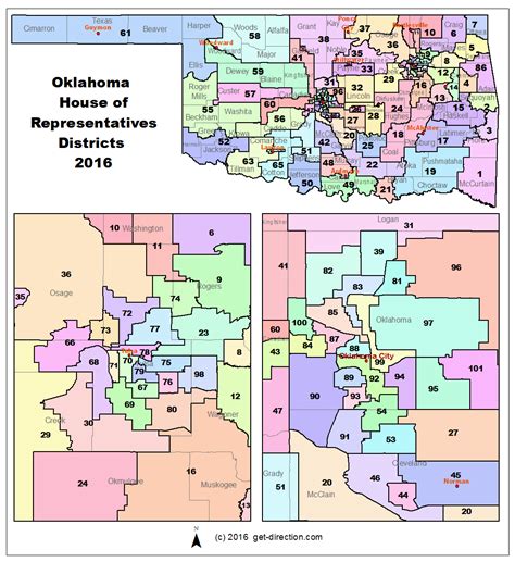 Map Of Oklahoma House Of Representatives Districts 2016