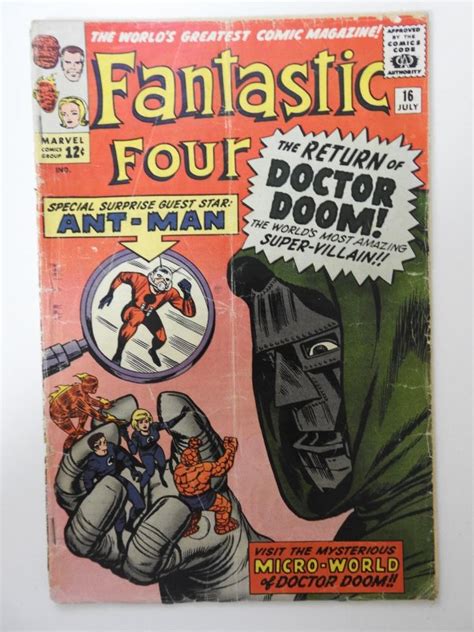 Fantastic Four 16 1963 Pr Cond Incomplete Ad Page Missing 2 Ex
