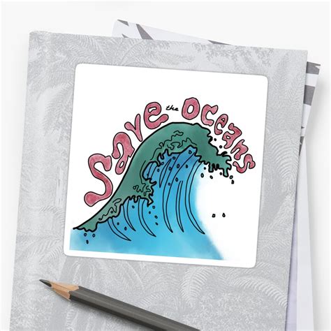 Save The Oceans Sticker By Cpalms Redbubble