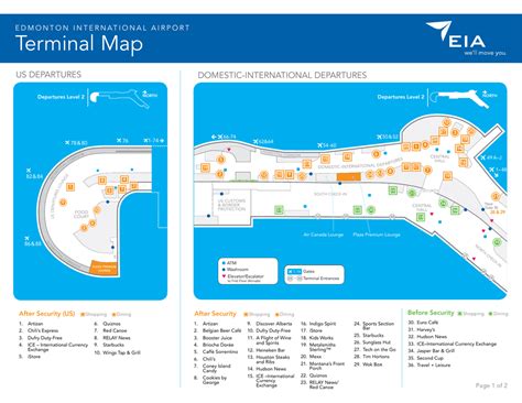Terminal Map Edmonton International Airport