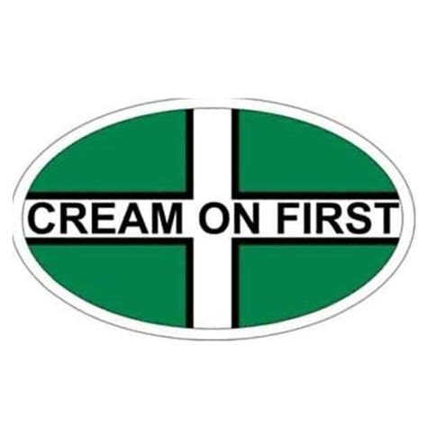 Cream On First Bumper Sticker The Beach Shop Westward Ho
