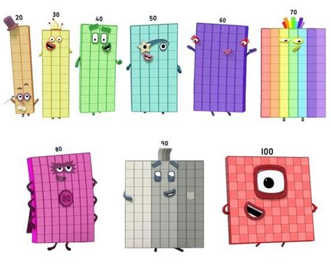 Numberblocks Stickers Glossy Vinyl 8 X 55 In Characters 0 Etsy