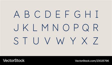 Modern Alphabet Font Capital Letters Of The Latin Vector Image