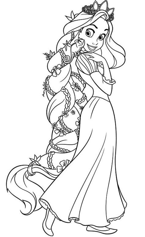125 dessins de coloriage Raiponce à imprimer