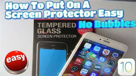 How To Put On A Screen Protector Perfectly With No Air Bubbles Youtube