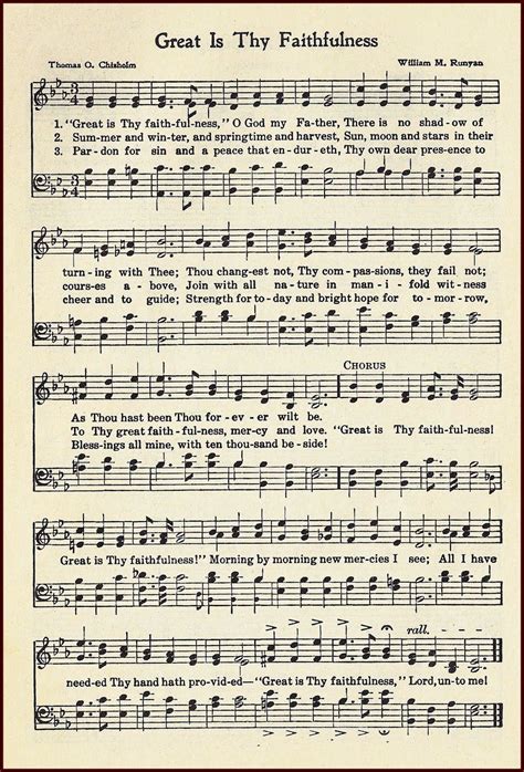 Great Is Our Faithfulness Hymn Music Hymns Lyrics Hymn Sheet Music