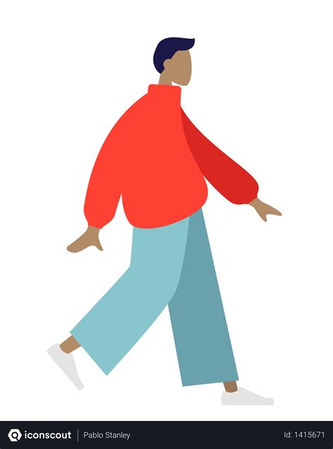 Free Walking Man Illustration Download In Png And Vector Format