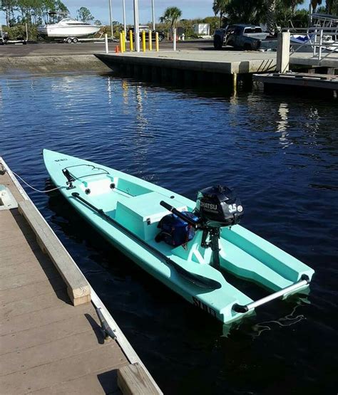 Pin By Solo Skiff On Motorized Kayak Boat Building Fishing Pontoon