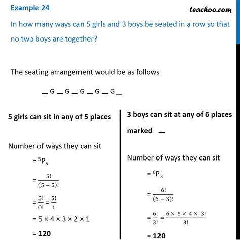 Example 24 In How Many Ways Can 5 Girls And 3 Boys Be Seated