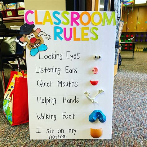 Mr Potato Head Classroom Rules For Pre K Preschool Classroom Rules