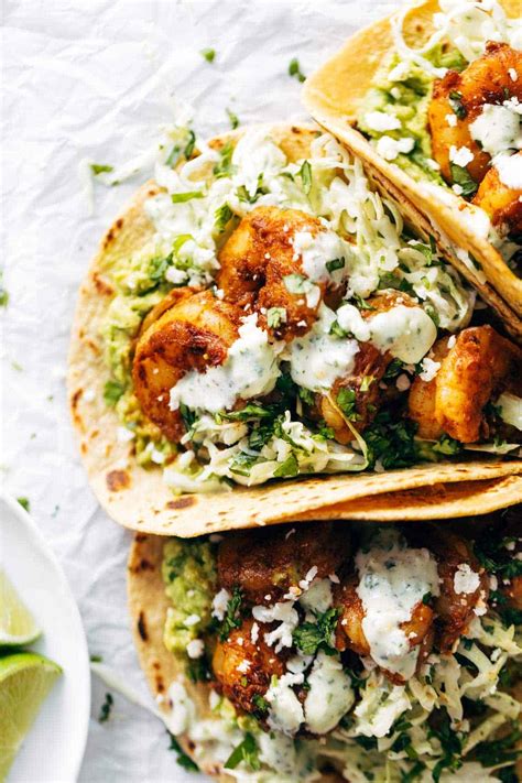 What kind of hot sauce should i use? Spicy Shrimp Tacos with Garlic Cilantro Lime Slaw Recipe ...