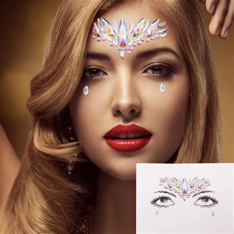 Crystal Temporary Tattoo Sticker Girls Favor Face And Eye Jewels
