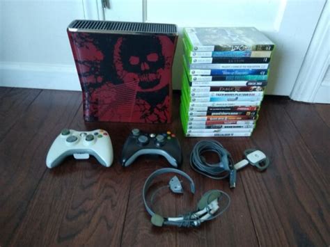 Microsoft Xbox 360 S Gears Of War 3 Limited Edition 320gb Red And Black