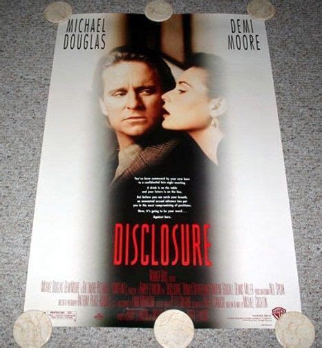 Disclosure Movie Poster One Sheet Michael Crichton Michael Douglas Demi Moore Movie Posters