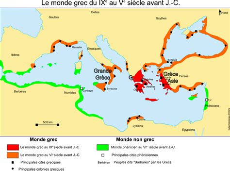 Le Monde Grec Du Ixe Au Ve Siècles Avant J C Carte Et Fond De Carte