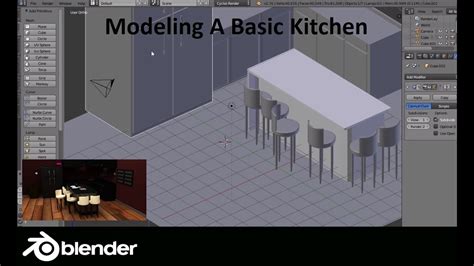 Modeling A Kitchen In Blender 3d Timelapse Youtube